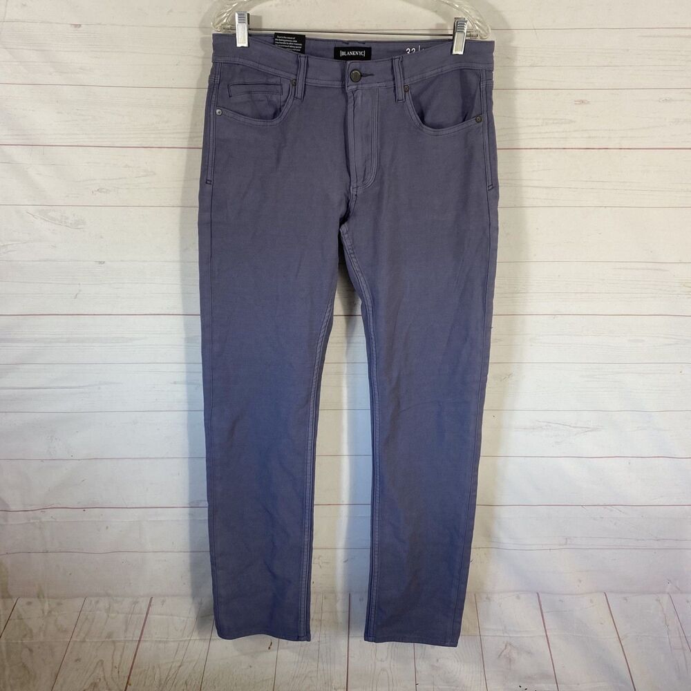BLANKNYC Mens Wooster Slim Fit Pants Size 33 Blue Stretch 5-Pocket 34x31.5 New